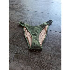 J. CREW RE-IMAGINED Textured Curved-Waist Cheeky Bikini Bottom